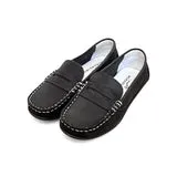 Andy Navy Blue Leather Loafers