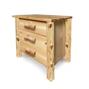 3 Drawer Log Nightstand | 20" Wide