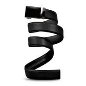 40mm Leather Ratcheting Belt - Black with Vader Buckle