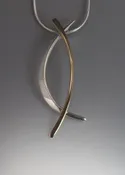 14K Gold and Sterling silver Pendant