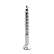 100 Pieces # 8 x 2" Flat Head Square Drive Wood Screw, Course Thread with Nibs & Type 17 Point, Zinc