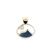 14ky gold Crested Butte Mountain Pendant