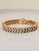 3-Row Chevron Line Bracelet