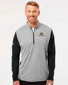 Adidas – Heather Block Print Quarter-Zip Pullover