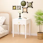 Axis 20" Modern Scalloped Edge Nightstand with Drawer