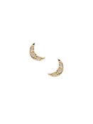 Aztec Moon Crescent Studs - Single