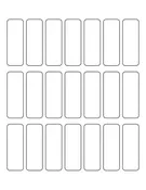 0.9831 x 2.7205 Rectangle White High Gloss Printed Label Sheet