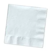 1-Ply White Beverage / Cocktail Napkin - 4000 / Case