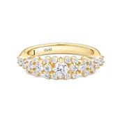 Calumet Tapered Three Row Diamond Band