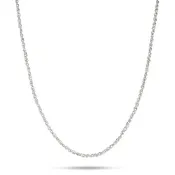 0.8mm Baby Rope Chain in White Gold