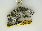 C016  Polar Bear Charm with Nuggets