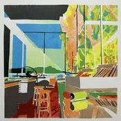 Diamond Head View. Study no. 17t1, Stephen Yuen — Honolulu Printmakers