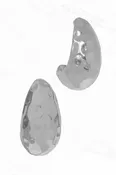 14K Gold Dipped Hammered Thick Hoop Earring