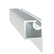 Aluminum Awning Tube - Rope Channel - 1" x 1" x 1" Flange