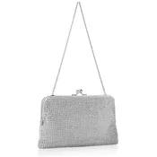 Adele Crystal Dimple Mesh Clutch