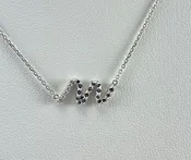 0.04ct Diamond Zigzag 14kw 18″ Necklace