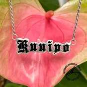 Sterling Silver "Kuuipo" Expression Design Necklace with Rope Chain