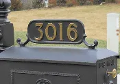 #3 Number Plate with 3-inch Brass