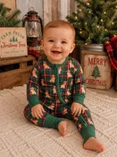 Country Christmas Retrievers Zip Jammies