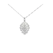 18k White Gold Fancy Diamond Pendant