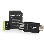MicroSD U1 with SD Adapter & MicroSD/USB-A to USB-C Reader