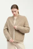 Alpaca Bomber Zip Cardigan
