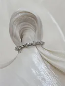 10K White Gold Single-Prong Diamond Wedding Band