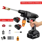 60Bar High Pressure Car Washer 30000/20000/10000mAh Battery Powered Water Gun for Car Home Garden Cleaning