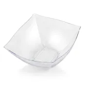 128 oz Clear Wave Square Bowls