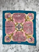 Hermes Pink Silk Pocket Square