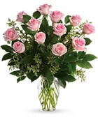 1 DOZEN SWEET PINK ROSES