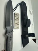 Schrade SCHF52M Frontier Fixed Blade Knife w/ Sheath & Sharpening Stone