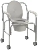 Aluminum Commode with Wheels