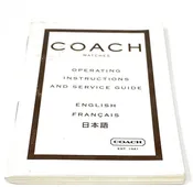 Coach Watches Instructions and Service Guide Ver. 2002