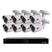 16 Channel Hybrid DVR Security System with 8×2MP Analog Fixed Vandal Cameras (4TB HDD)