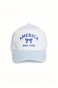 AMERICA 1776 Bow Stripe Print Two Tone Cap