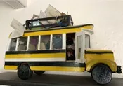 Large Wooden Bus with Dolls - Bolivian Folk Art — Stone Corral Media