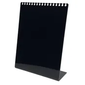10 1/4" x 7 7/8" Black Acrylic Necklace Display Stand with 17 Notches