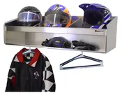 Aluminum Helmet Storage Rack - Trailer & Garage Helmet Bay - Made in USA - Pit Products