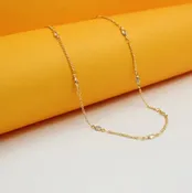 18K Gold Filled or Rhodium Filled Charm Necklace with CZ Charms