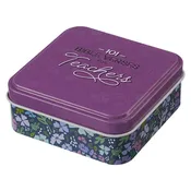 101 Bible Verses For Teachers Purple Scripture Cards in a Ti