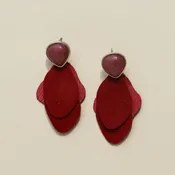Auburn Suede Dixie Leather Drop Earrings