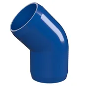 1-1/2 in. 45 Degree PVC Elbow Fitting, Furniture Grade - Blue