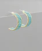 10mm Width Bead Hoops