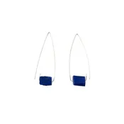 Aimee Petkus Lapis Lazuli Open Triangle Hoops