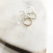 Dainty Twisted Mixed Metal Hoop Earrings – Gold-Filled & Argentium Silver