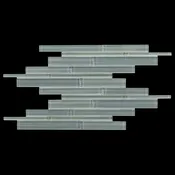 Crystal Glass Tungsten Bamboo Manhattan Pattern 9½”x12”