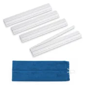 (20in.) White Wooden Mahjong Racks with Pushers & Travel Bag - Set of 4