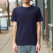 50s Loopwheel Tee in Ink Blue