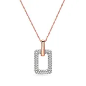 14k Rose and White Gold Diamond Necklace